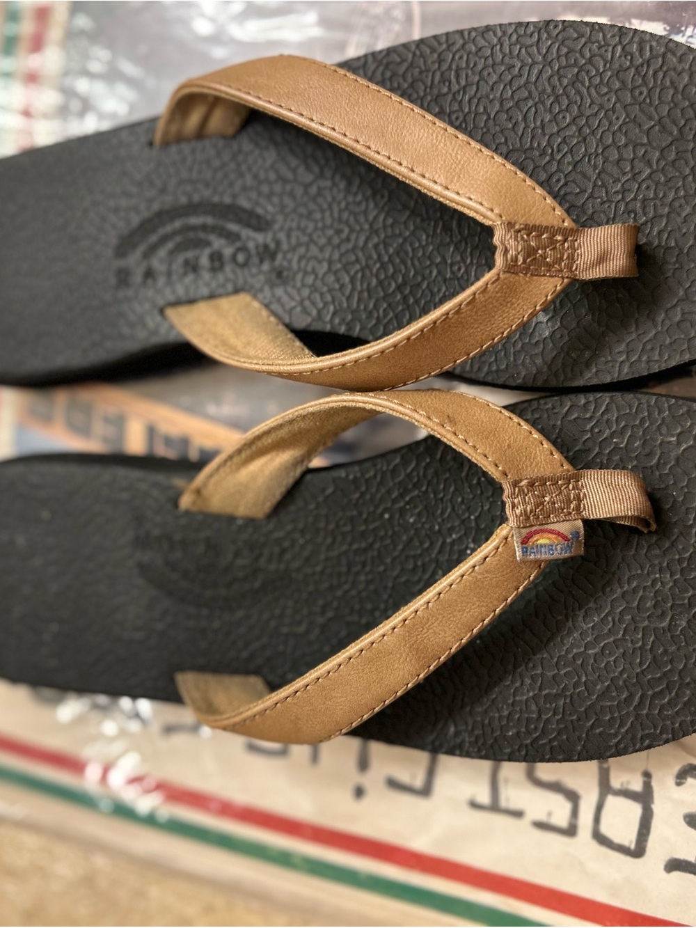 Rainbow Flip flips size 8/9 great condition